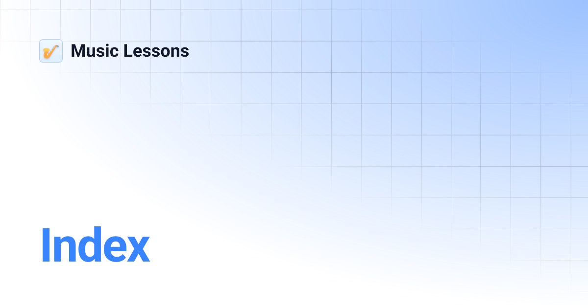 Index | Music Lessons